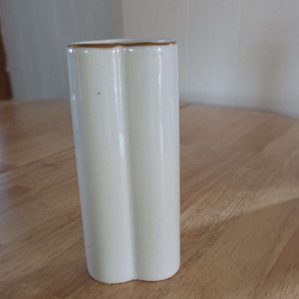 Porcelain Floral Cylinder Vase in White with Multicolor Bouquet - Picture 6 of 13
